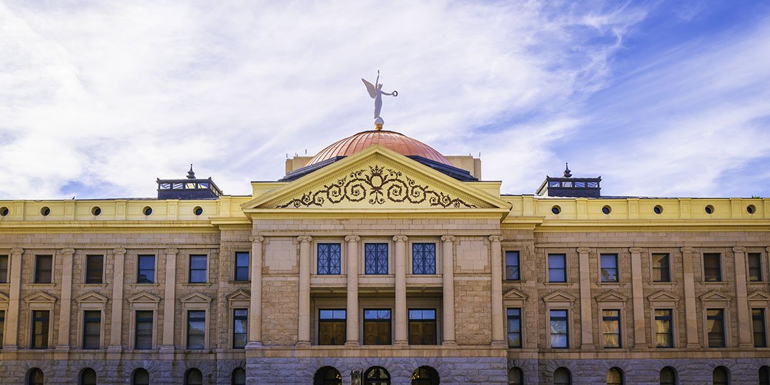 Exterior view of the Arizona State Capitol Building