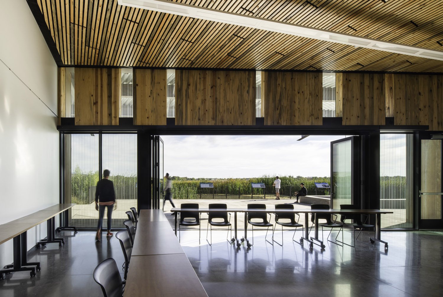 Interior view of the Valle de Oro National Wildlife Refuge Visitor Center